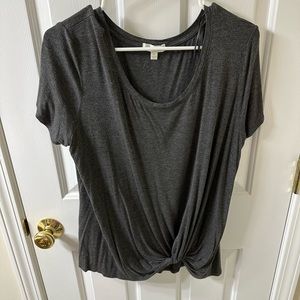 Knotted Front Knit Tee